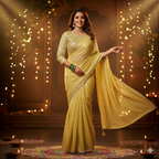 ✨ Shimmer Georgette Saree with Embroidered Blouse ✨