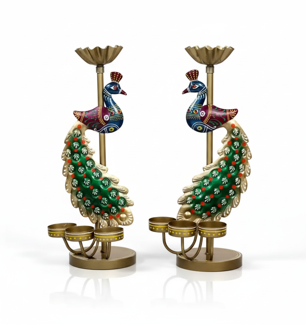 ✨ Peacock Tealight Candle Holder✨