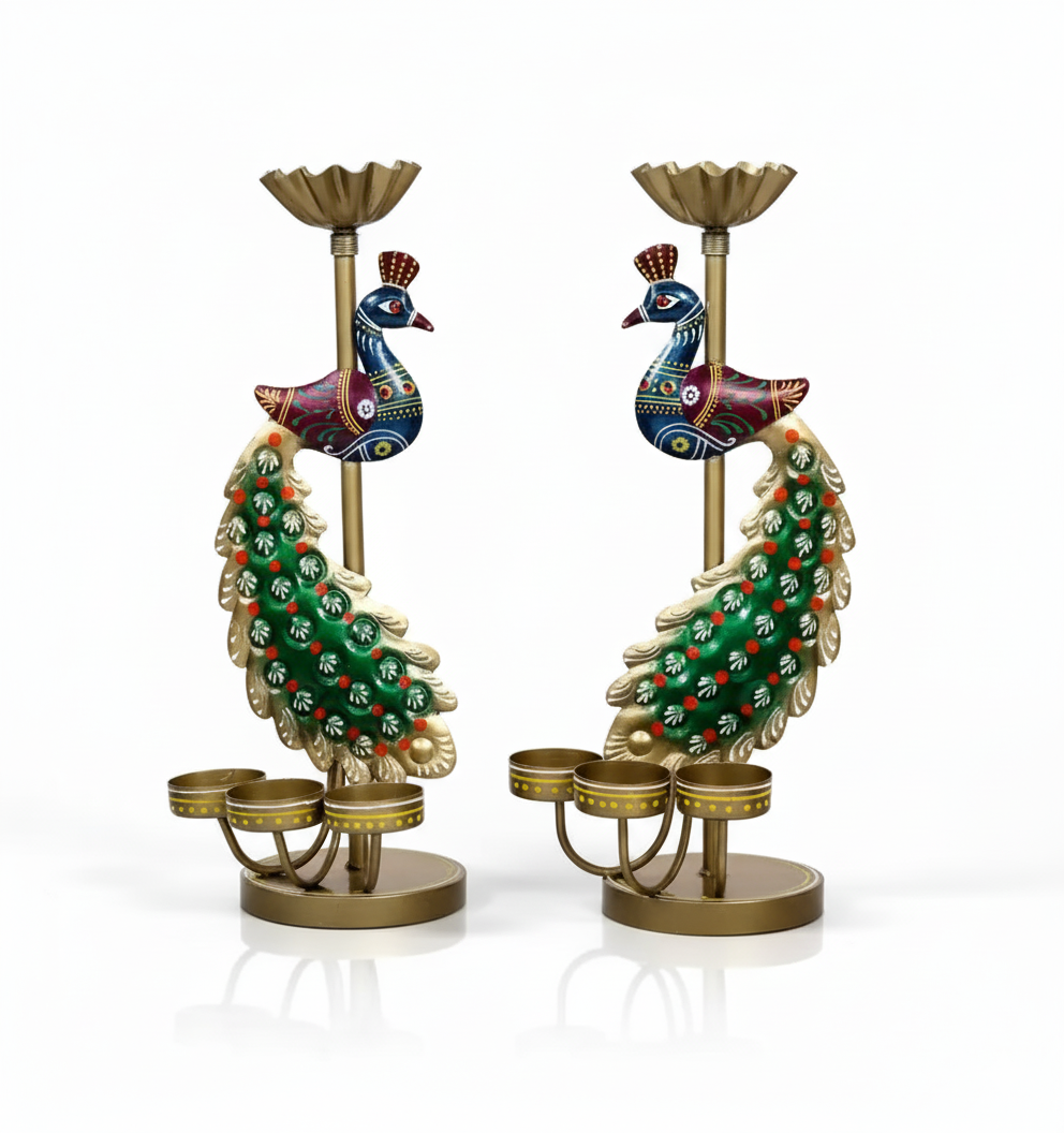 ✨ Peacock Tealight Candle Holder✨