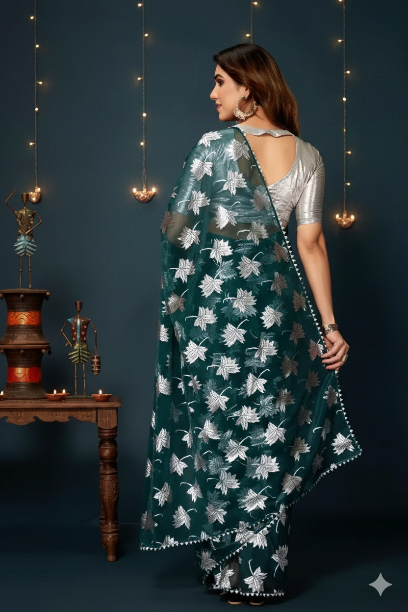 ✨ Elegant Saree with Silk Blouse ✨