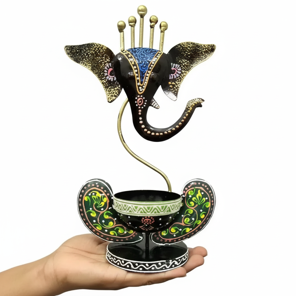 ✨ Ganesha Iron Tealight Candle Holder  ✨