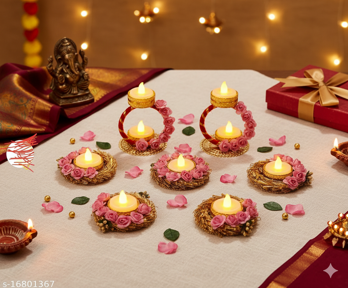 ✨ Rangoli Set with Tealight Holders ✨