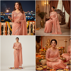 ✨ Shimmer Georgette Saree with Embroidered Blouse ✨