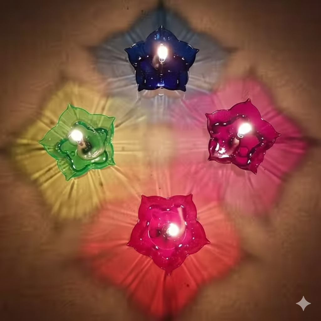 ✨ Floating Star & Flower Shape Diyas ✨
