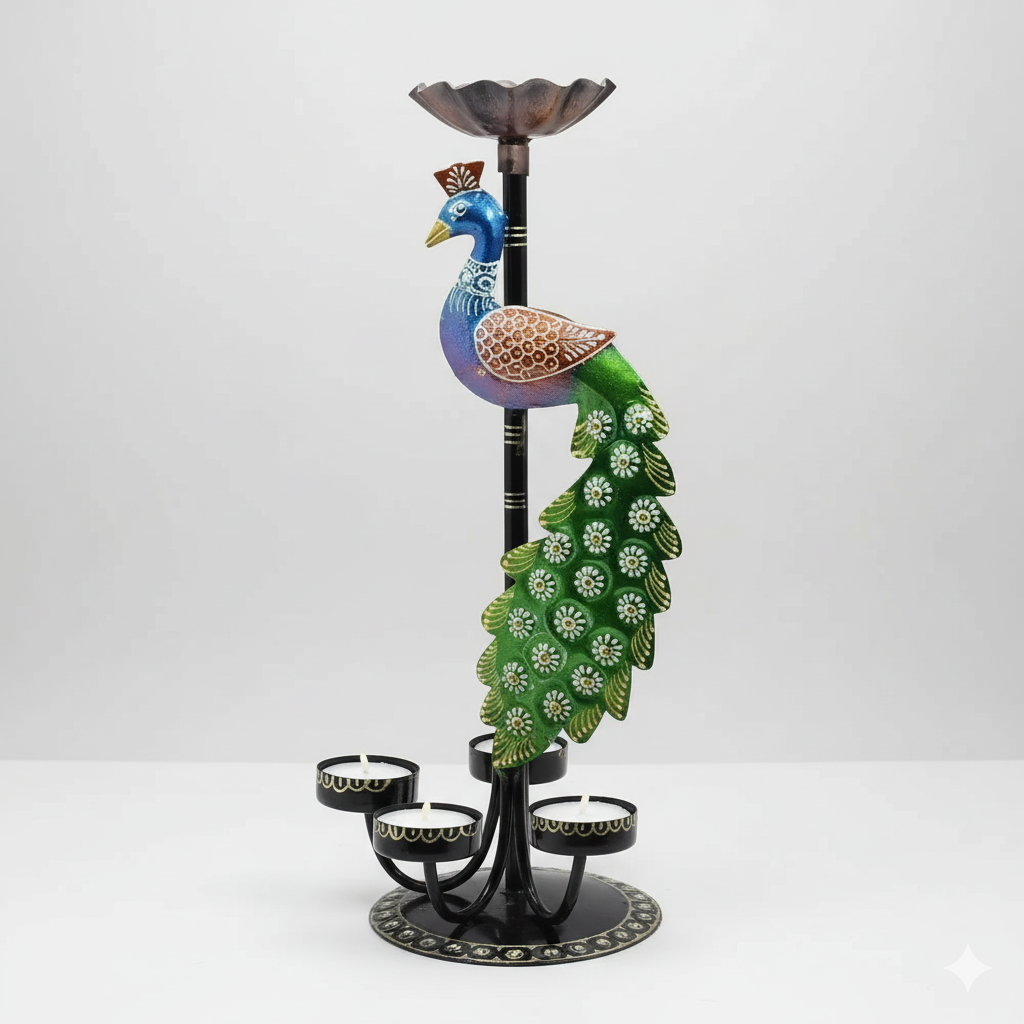 ✨ Peacock Tealight Candle Holder  ✨