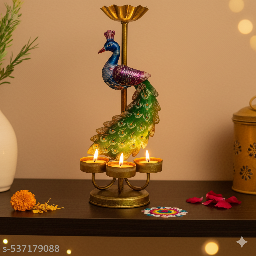 ✨ Peacock Tealight Candle Holder✨
