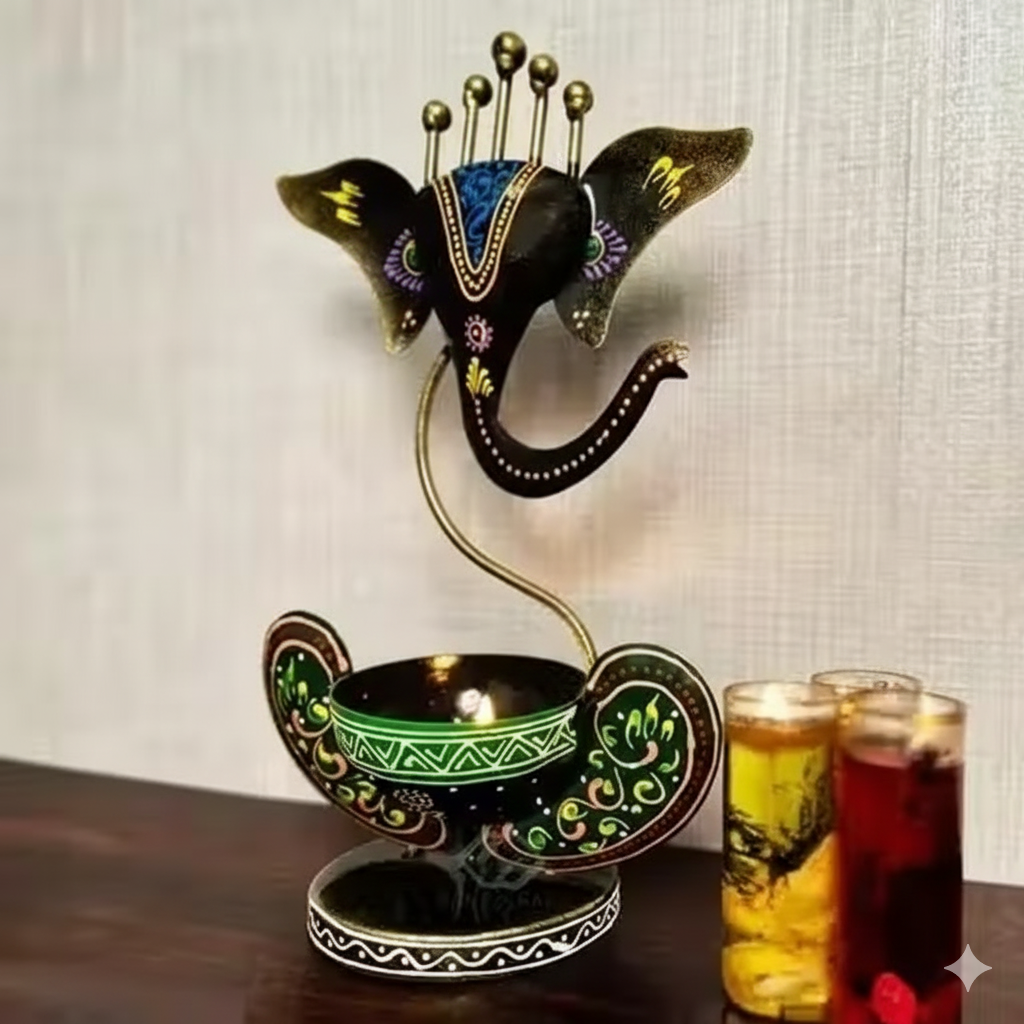 ✨ Ganesha Iron Tealight Candle Holder  ✨