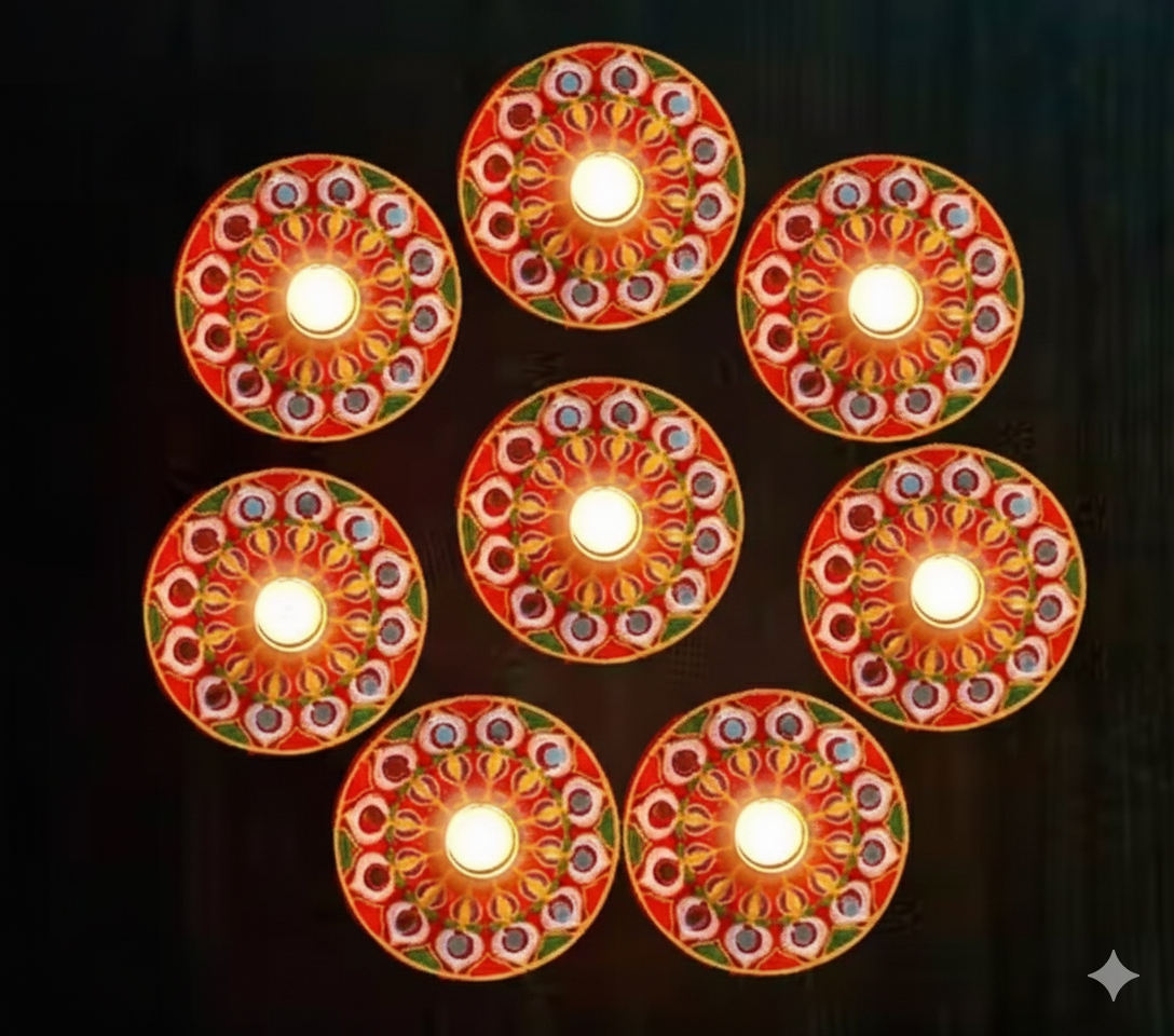 ✨ Diwali Rangoli Diya Set✨