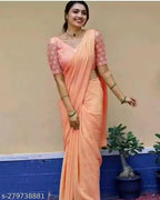✨ Shimmer Georgette Saree with Embroidered Blouse ✨