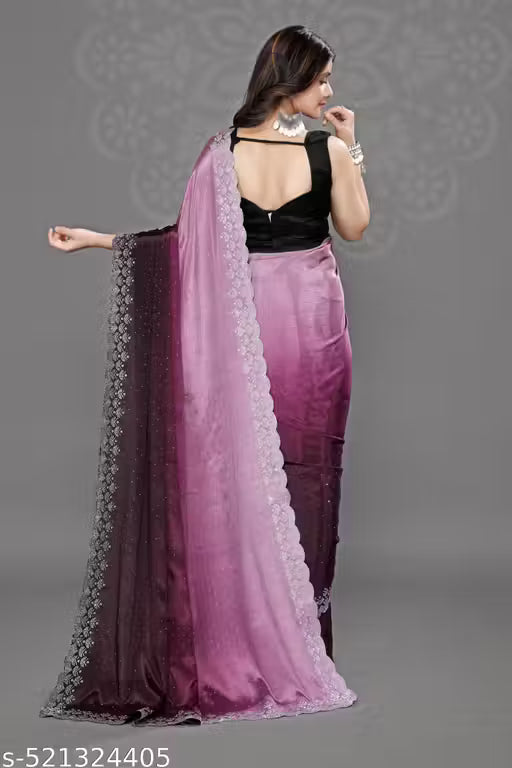 ✨ Saree with Bangalori Silk Blouse ✨