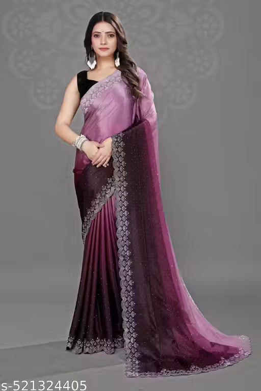 ✨ Saree with Bangalori Silk Blouse ✨