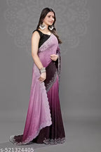 ✨ Saree with Bangalori Silk Blouse ✨