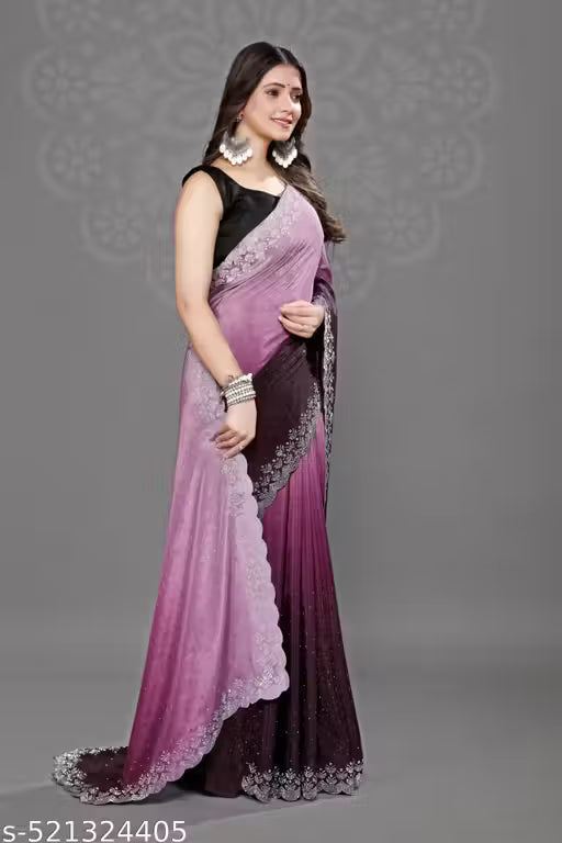 ✨ Saree with Bangalori Silk Blouse ✨