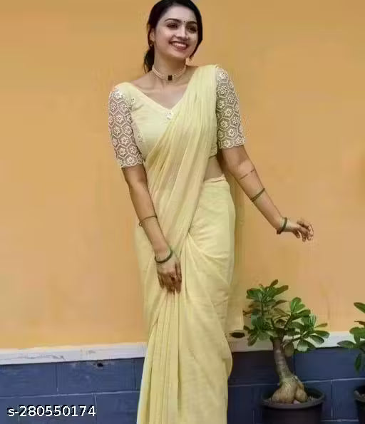 ✨ Shimmer Georgette Saree with Embroidered Blouse ✨