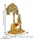 ✨ Krishna with Cow Metal Idol  ✨