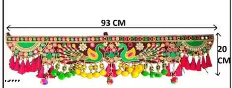✨  Peacock Embroidery & Mirror Work Toran ✨